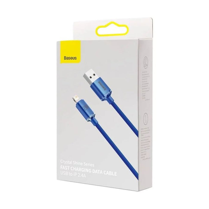Cabo de dados de Carregamento Rápido da série Crystal Shine CW-Fxp USB para IP 2.4A 2M