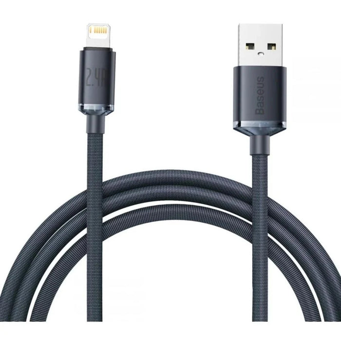 Cabo de dados de Carregamento Rápido da série Crystal Shine CW-Fxp USB para IP 2.4A 2M