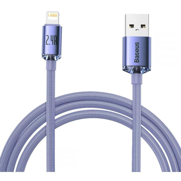 Cabo de dados de Carregamento Rápido da série Crystal Shine CW-Fxp USB para IP 2.4A 2M