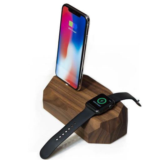 Base de Carregamento Dupla iPhone e Apple Watch | Madeira Nogueira