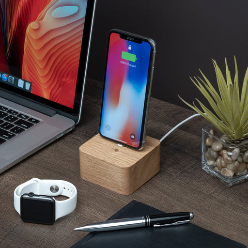Base de Carregamento para iPhone | Madeira Carvalho