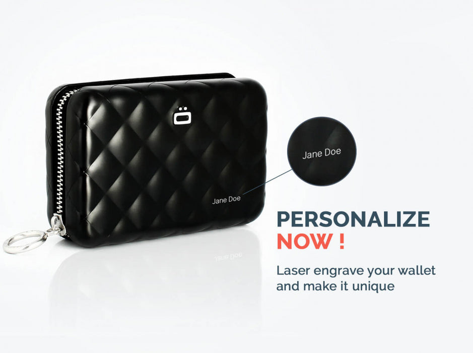Carteira Quilted com Zipper | Preto