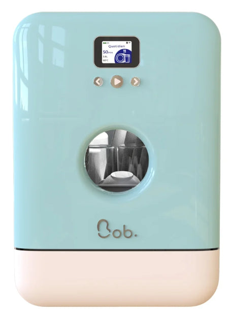 Maq, de Lavar Louça Compacta Bob Branco/Azul Gelo