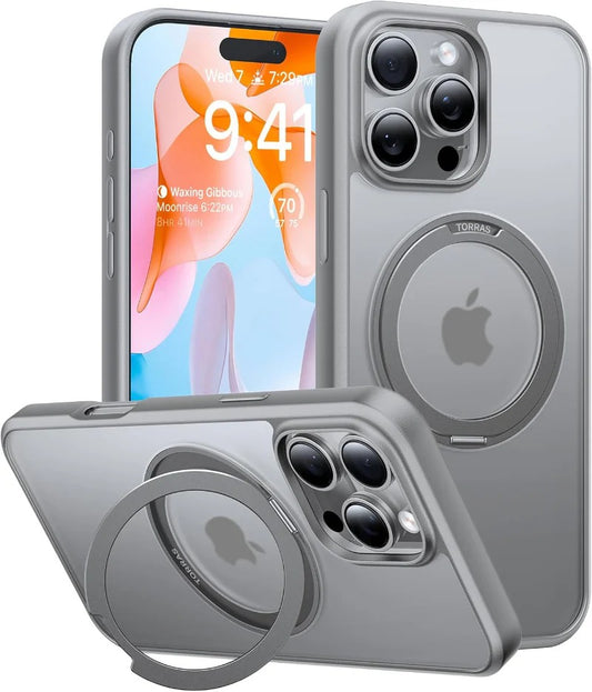 Capa Ostand Pro Series p/ iPhone 16 Pro Max - Titanium Grey