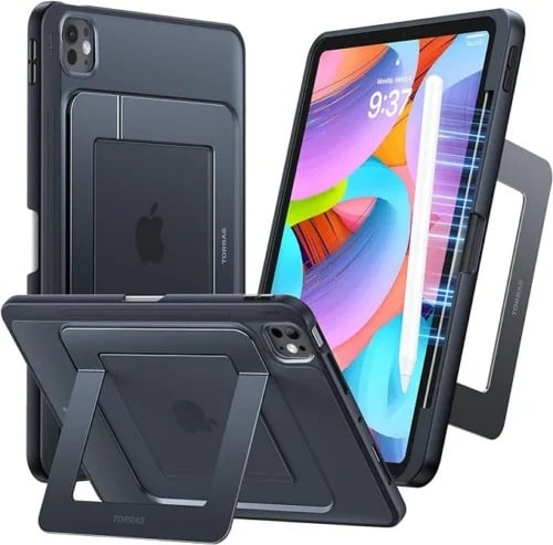 Capa Torras Ostand Duo preta para iPad Pro 11 2021/2022 e iPad Air 4/5/Air 11 (2024)
