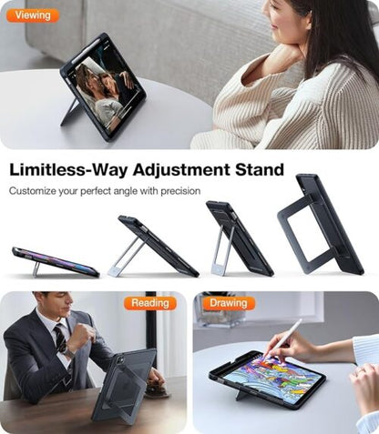 Capa Torras Ostand Duo preta para iPad Pro 11 2021/2022 e iPad Air 4/5/Air 11 (2024)
