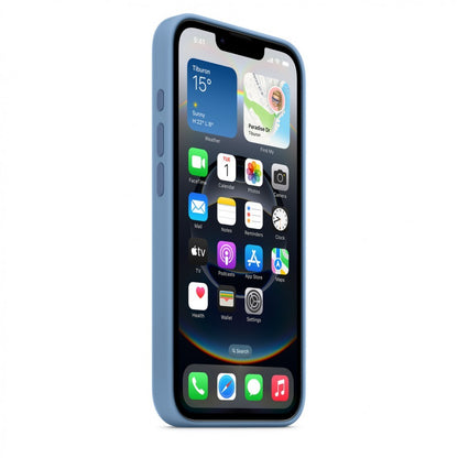 Capa iPhone 16e Silicone Azul-inverno