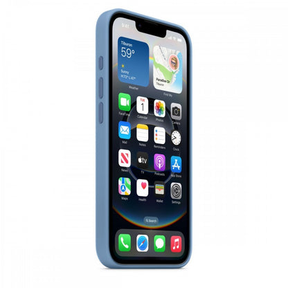 Capa iPhone 16e Silicone Azul-inverno