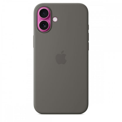 Capa MagSafe iPhone 16 Plus Silicone Cinzento rocha