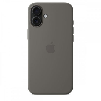 Capa MagSafe iPhone 16 Plus Silicone Cinzento rocha
