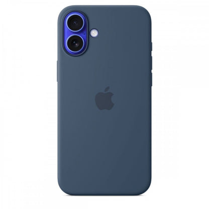 Capa MagSafe iPhone 16 Plus Silicone Azul denim