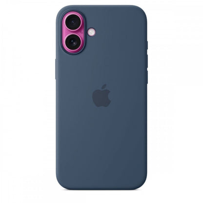 Capa MagSafe iPhone 16 Plus Silicone Azul denim