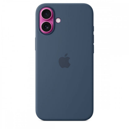 Capa MagSafe iPhone 16 Plus Silicone Azul denim
