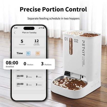 Alimentador Inteligente Yumshare Dual-Hopper With Camera Smart Pet Feeder 2
