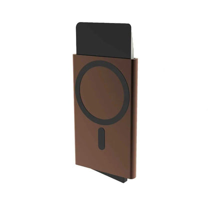Valenta Cardprotector Aluminium Magsafe Plus Dark Brown