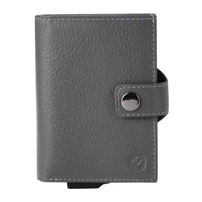 Valenta Card Wallet Leather Magsafe Luxe Grey