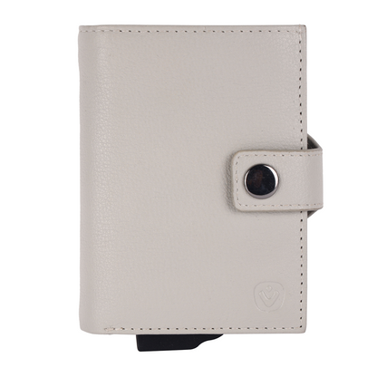 Valenta Card Wallet Leather Magsafe Luxe Off White