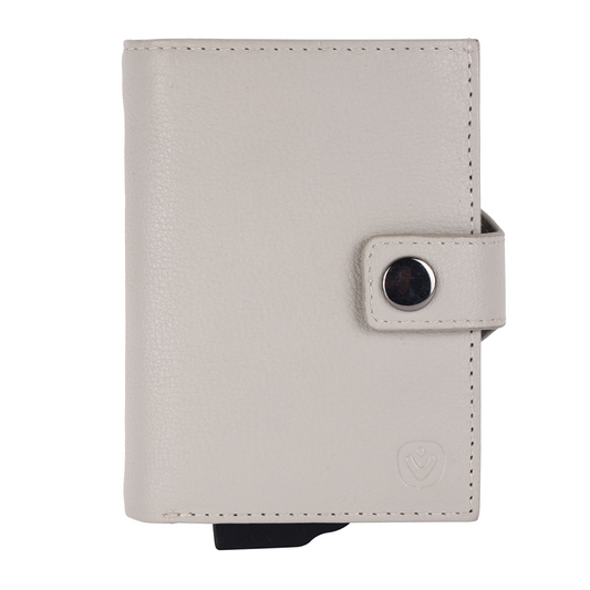 Valenta Card Wallet Leather Magsafe Luxe Off White