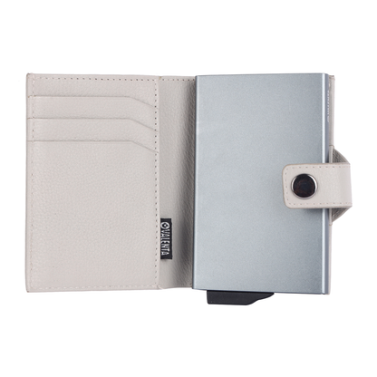Valenta Card Wallet Leather Magsafe Luxe Off White