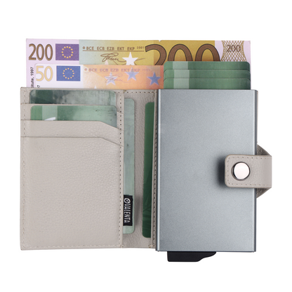 Valenta Card Wallet Leather Magsafe Luxe Off White