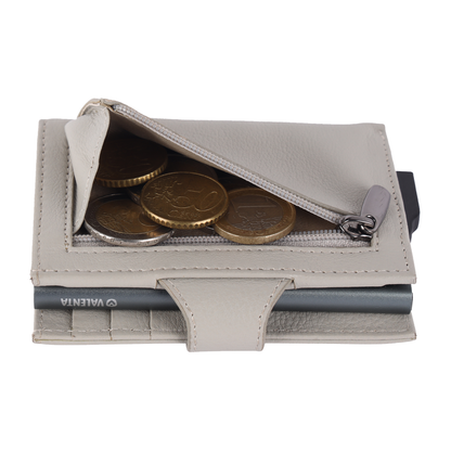 Valenta Card Wallet Leather Magsafe Luxe Off White