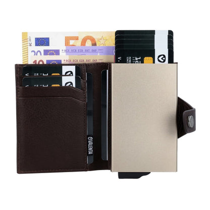 Valenta Card Wallet Leather Magsafe Luxe Chocolate