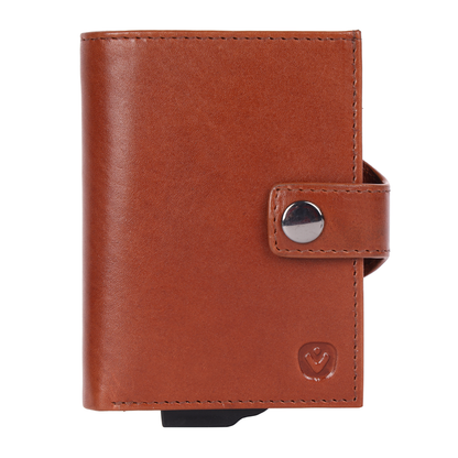 Valenta Card Wallet Leather Magsafe Luxe Cognac
