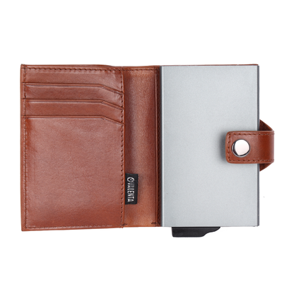 Valenta Card Wallet Leather Magsafe Luxe Cognac