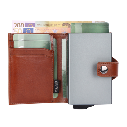 Valenta Card Wallet Leather Magsafe Luxe Cognac