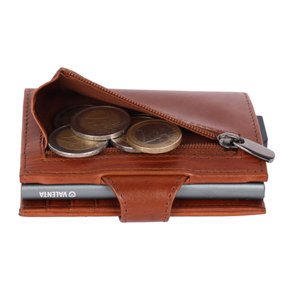 Valenta Card Wallet Leather Magsafe Luxe Cognac