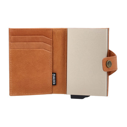 Valenta Card Case Plus Wallet Luxe Tan