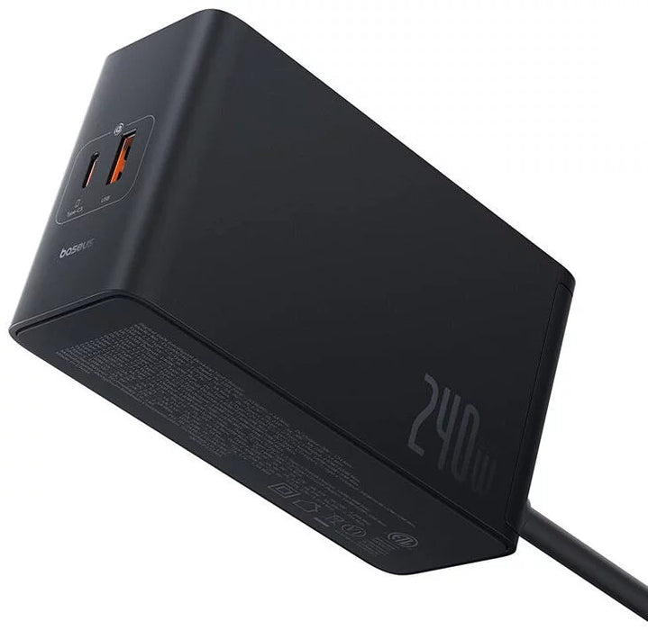 Carregador Digital Gan Intelligent Desktop Fast Charger 3C+U+DC 240W EU Preto