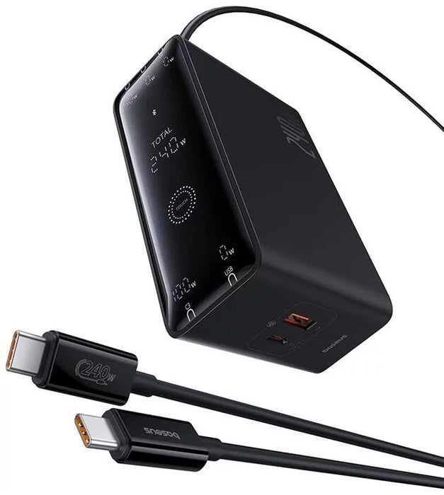 Carregador Digital Gan Intelligent Desktop Fast Charger 3C+U+DC 240W EU Preto