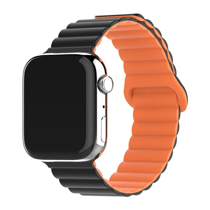 Bracelete Silicone Inmove Apple Watch Magnetic 44/45/46/49mm Preto/Laranja