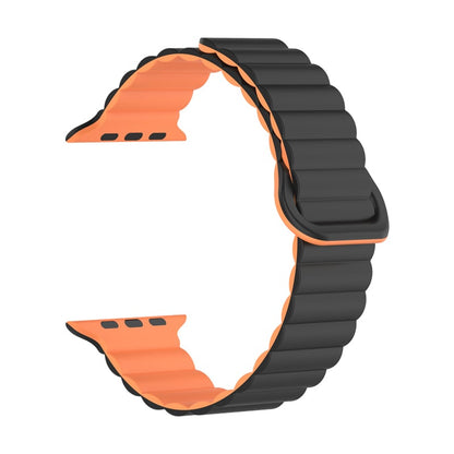 Bracelete Silicone Inmove Apple Watch Magnetic 38/40/41/42mm Preto/Laranja