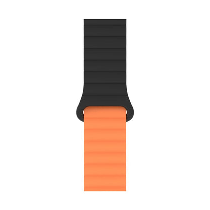 Bracelete Silicone Inmove Apple Watch Magnetic 38/40/41/42mm Preto/Laranja