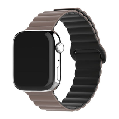Bracelete Silicone Inmove Apple Watch Magnetic 44/45/46/49mm Chocolate/Preto
