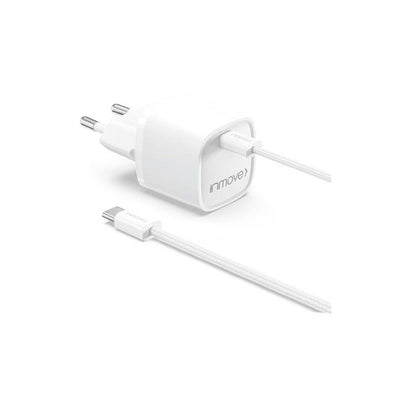 Carregador Mini Gan Quick Charger Combo Type C - Type C 30W White