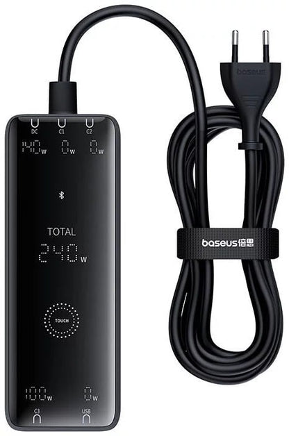 Carregador Digital Gan Intelligent Desktop Fast Charger 3C+U+DC 240W EU Preto