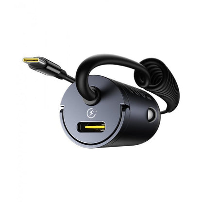 Carregador Isqueiro Baseus Tiny Star Mini Car Charger (C+C Cable Included) 30W Cosmic Black