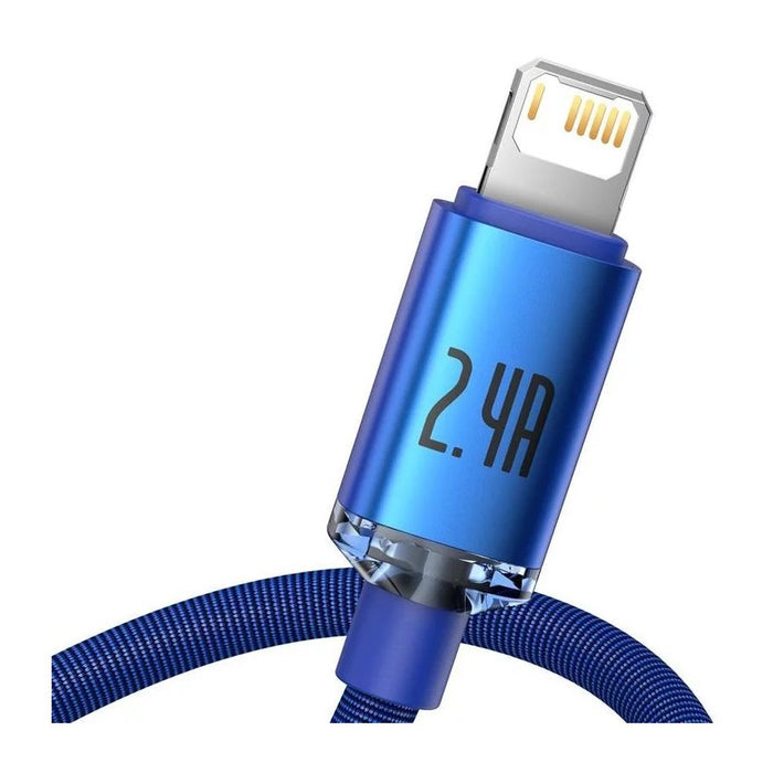 Cabo de dados de Carregamento Rápido da série Crystal Shine CW-Fxp USB para IP 2.4A 2M